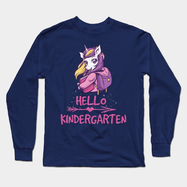 First day of kindergarten sign Long Sleeve T-Shirt by OpalOre